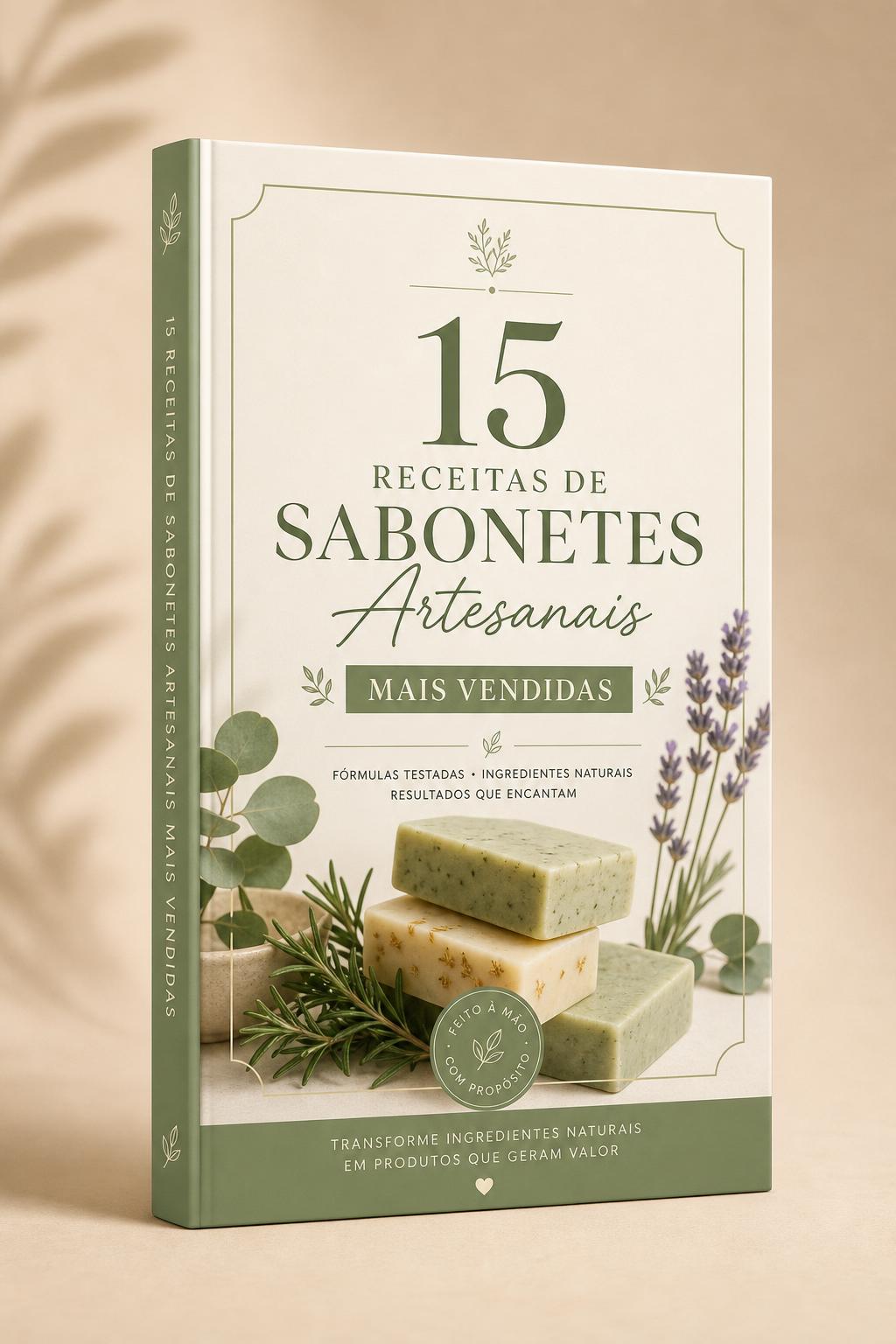 Capa do guia 15 Receitas de Sabonetes Artesanais Mais Vendidas